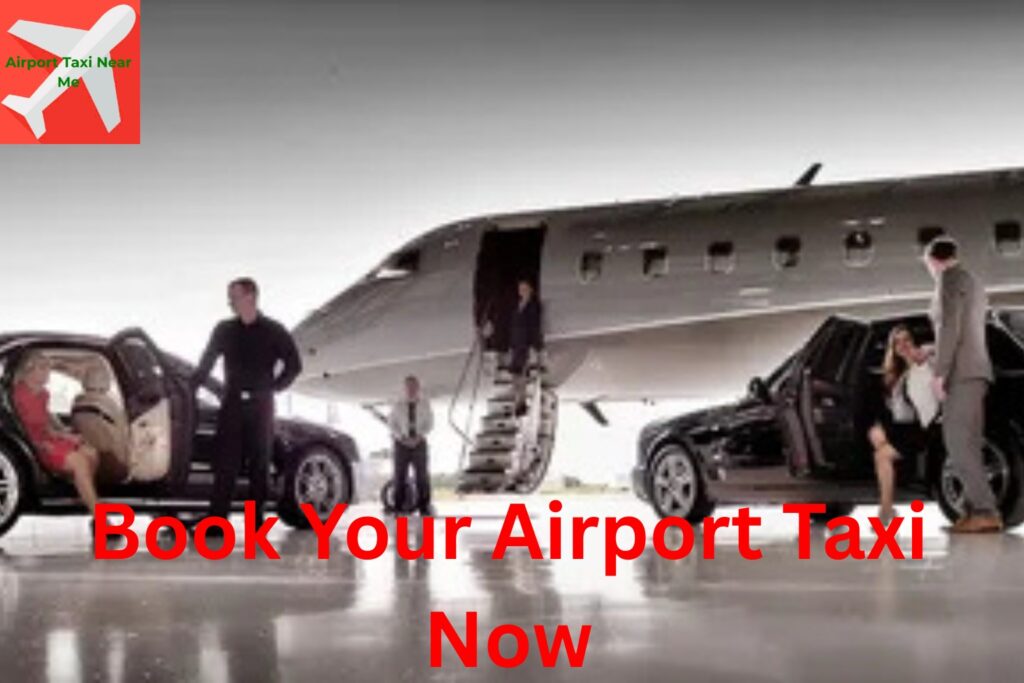 Person booking an airport taxi online using a smartphone