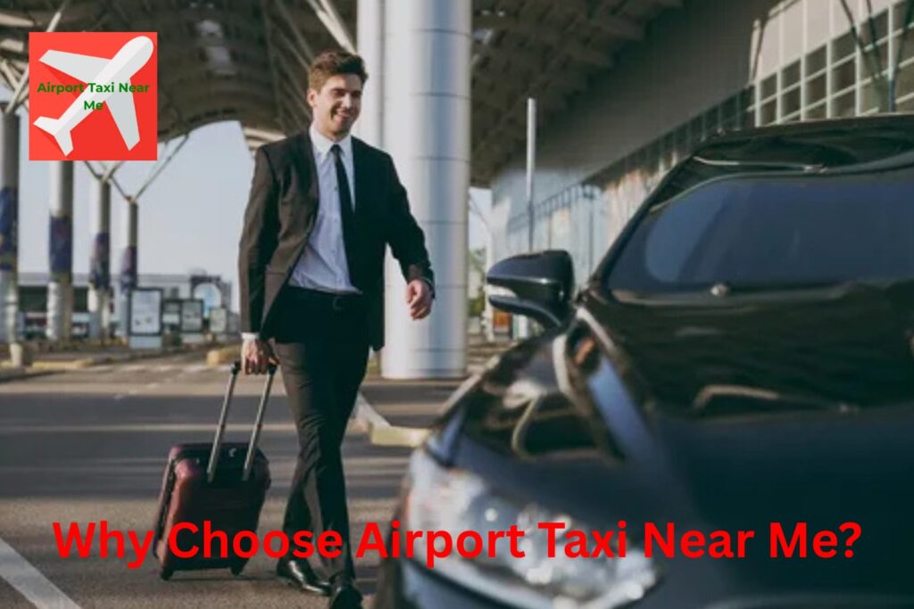 Airport taxi waiting at the terminal entrance, ready to pick up travelers with luggage