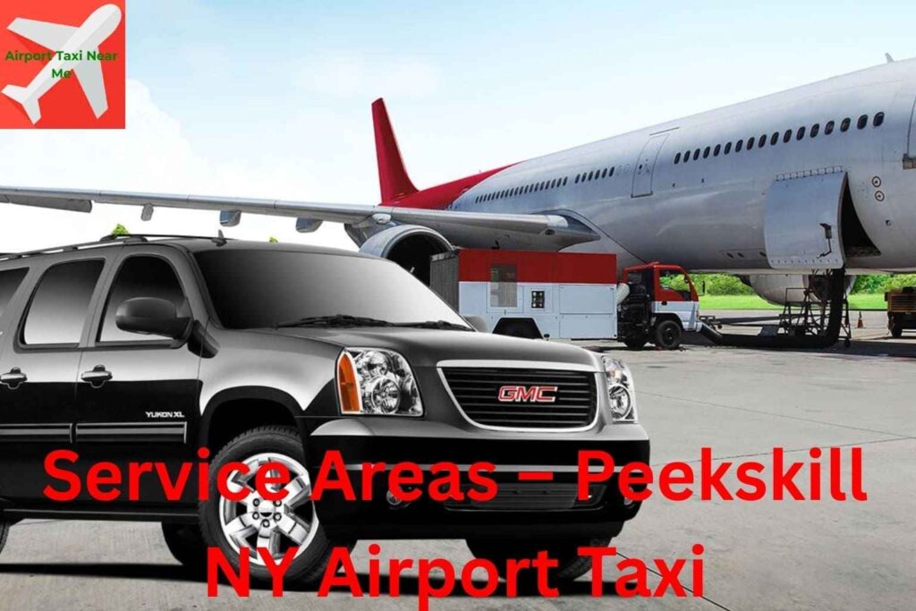 Map of Peekskill NY taxi service areas.