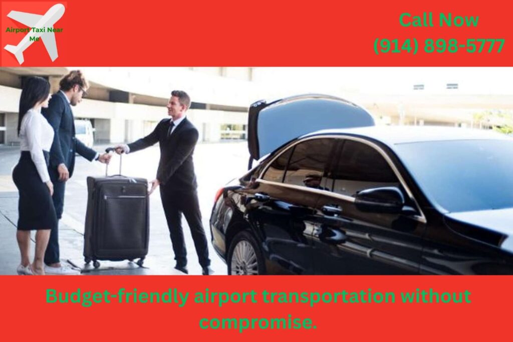 Airport shuttle van at White Plains Airport