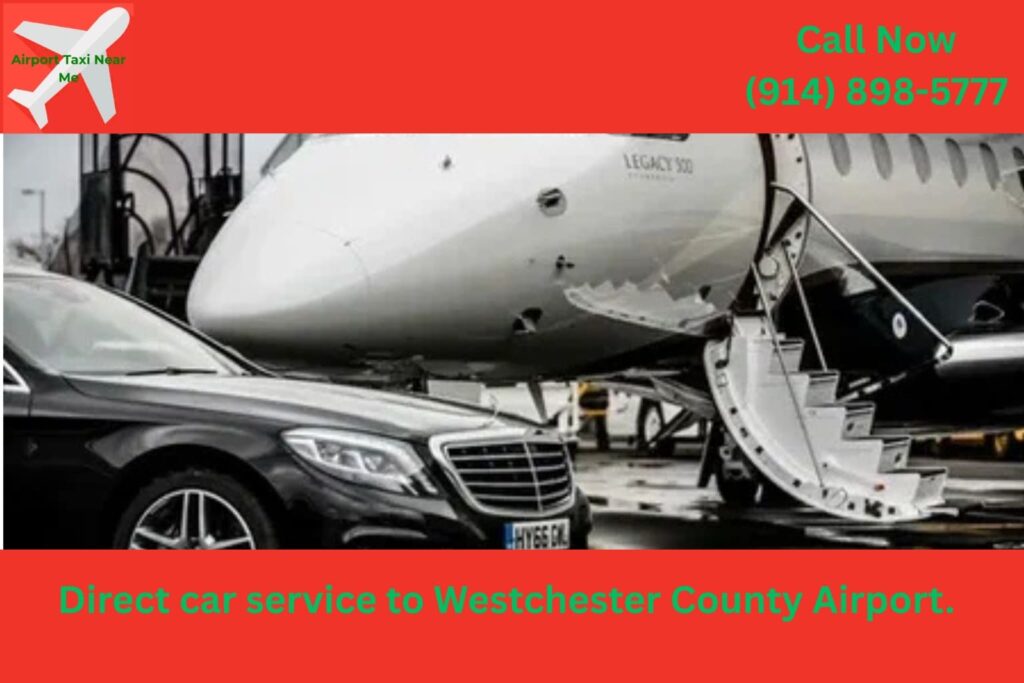 Car service drop-off at Westchester County Airport departures