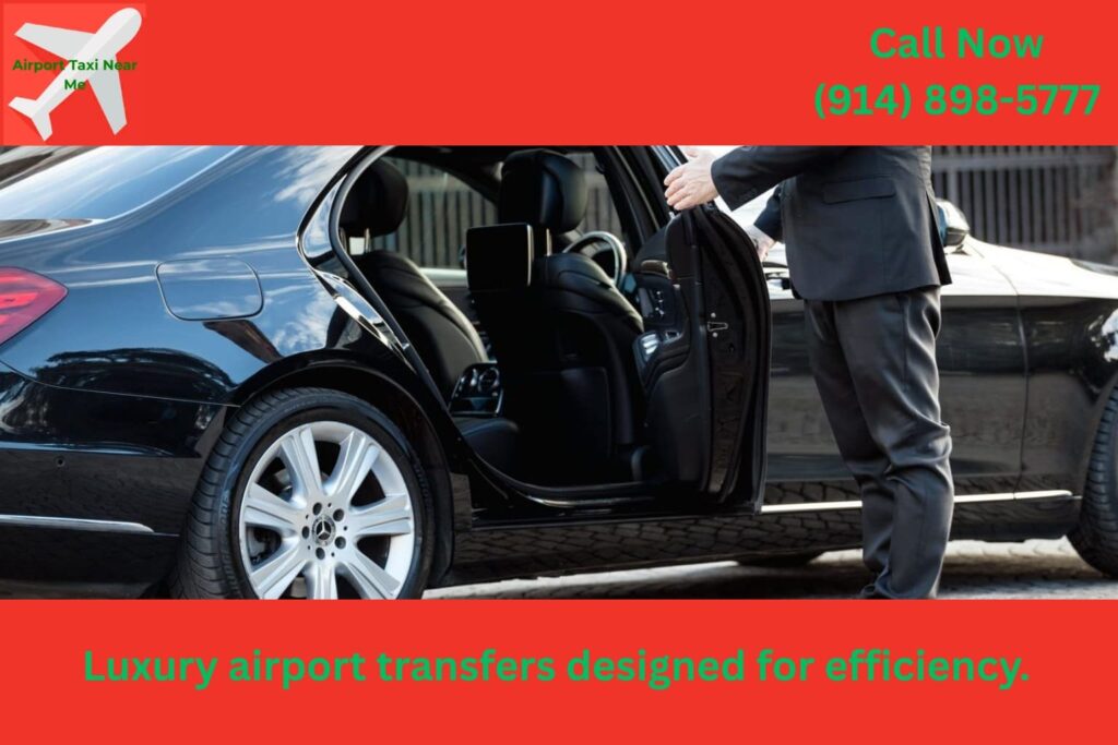 Luxury airport transfer car with chauffeur