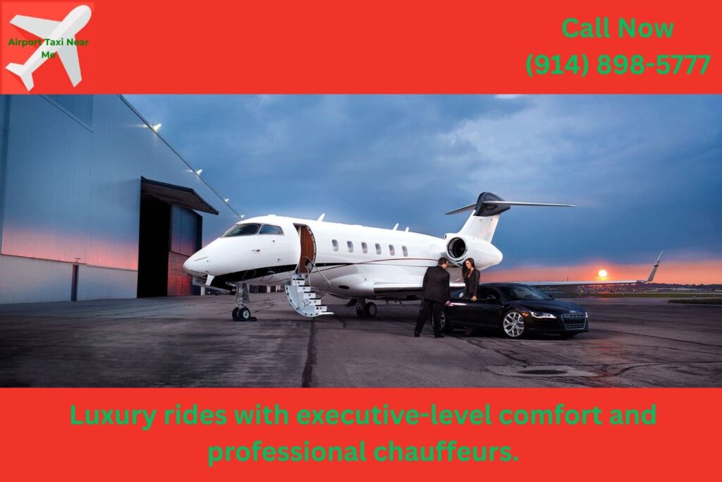 Luxury black sedan providing premium car service in Westchester NY