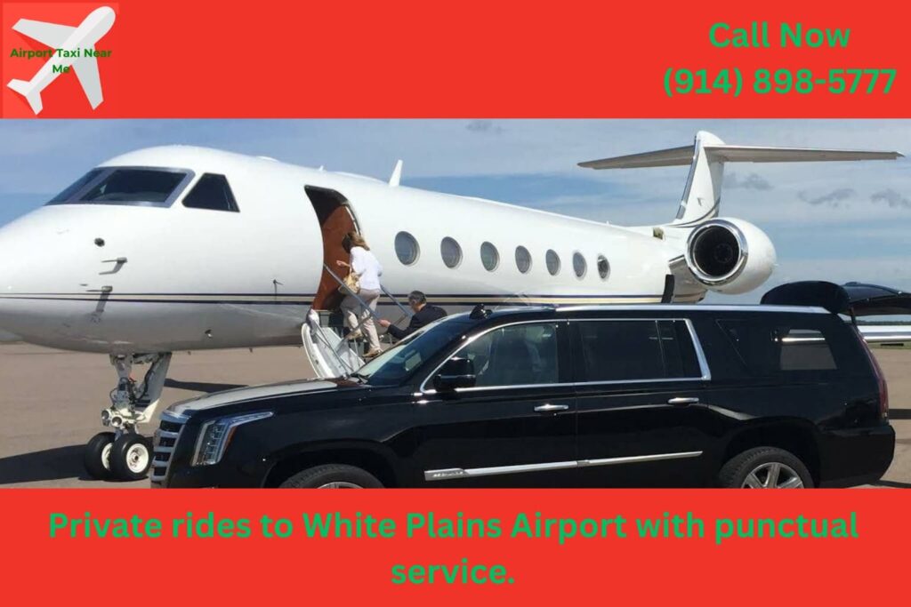 Private car service arriving at White Plains Airport