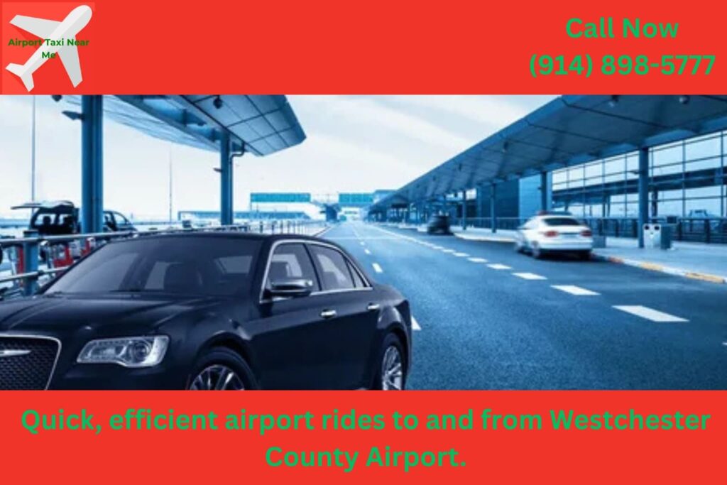 Taxi outside Westchester County Airport HPN terminal