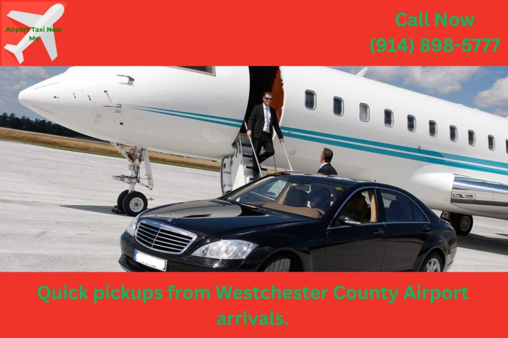 Car service pickup at Westchester Airport arrivals