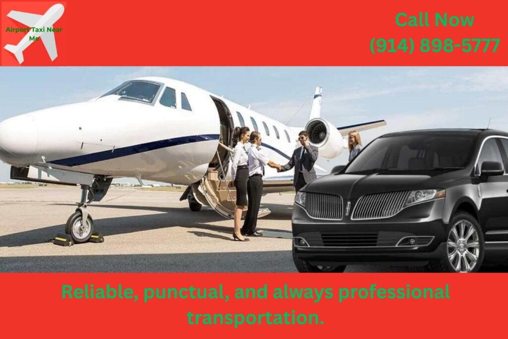 Professional chauffeur opening car door in Westchester NY
