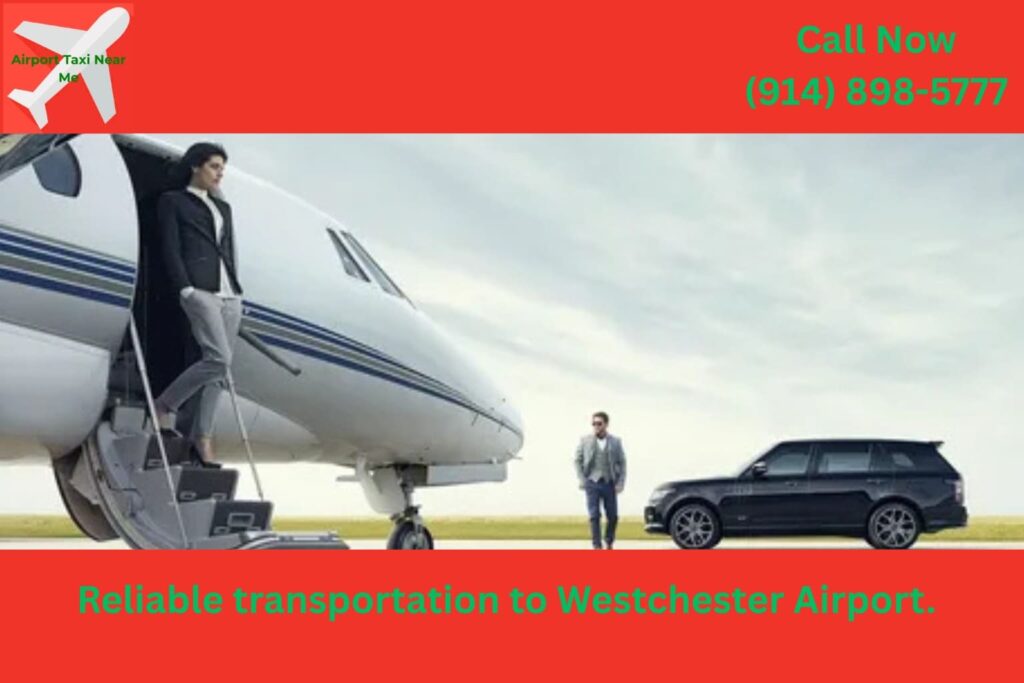 Car service heading to Westchester Airport terminal