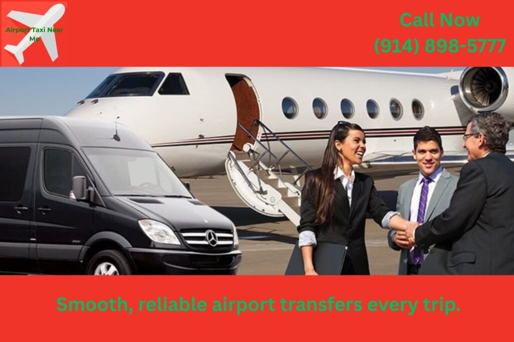 Airport taxi driving passenger to Westchester Airport