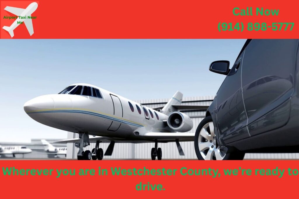 Car service vehicle traveling across Westchester County NY