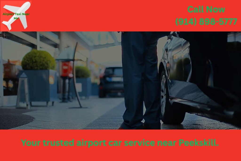 Airport car service vehicle parked in Peekskill NY ready for passengers